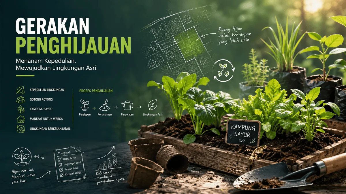 program penghijauan di Kampung Ngagel Rejo