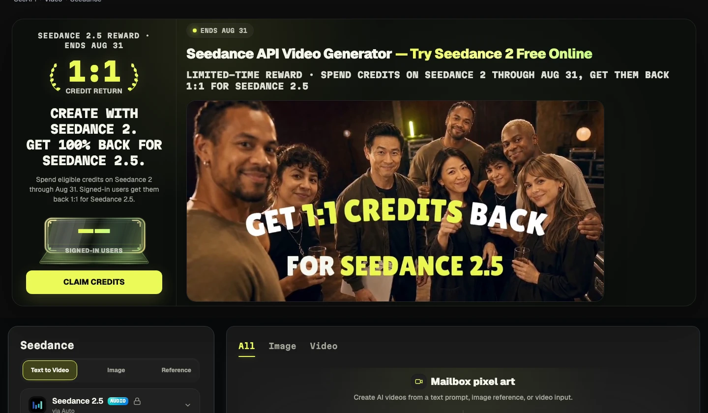 Seedance 2.5 API