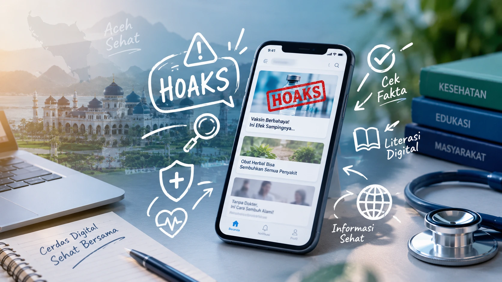 literasi kesehatan digital di Aceh