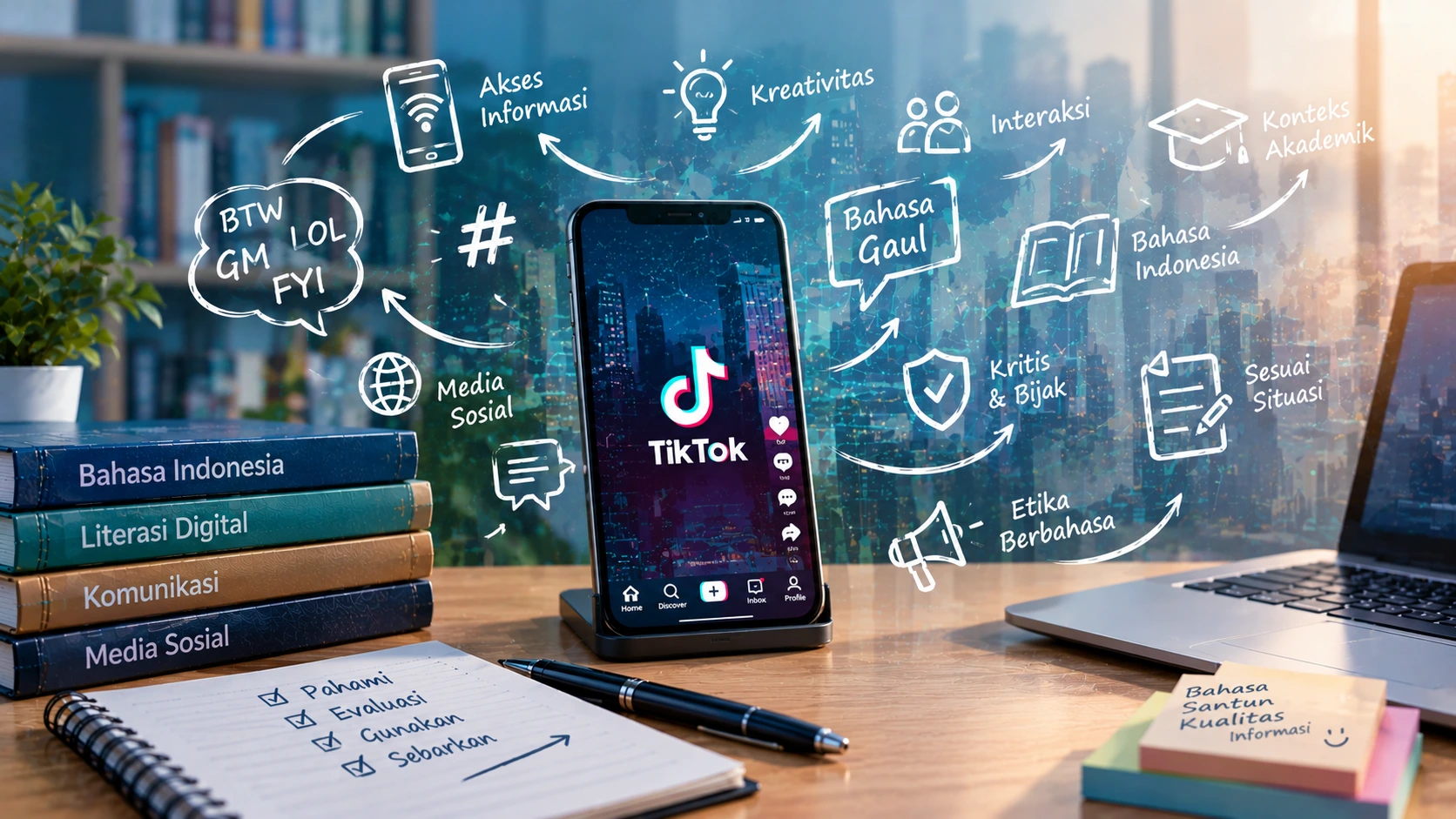 penggunaan Bahasa Indonesia di TikTok mahasiswa